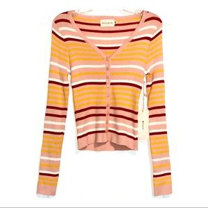 🖤NWOT - Dreamers Striped Cardigan Pink, Orange